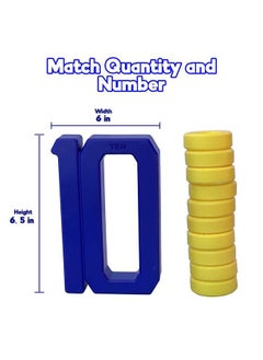 Skoolzy Number Blocks & Coins Counting Stacking 20 Piece Set Toddler Toys Preschool Learning Activities Stem Montessori Toys For Toddlers Homeschool Kids Learning Toys Ages 18 Months+ Includes Ebook  - Image 4