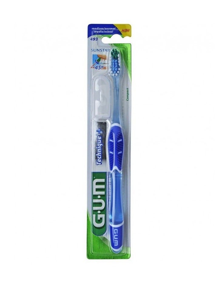 Gum SUNSTAR GUM TECHNIQUE PLUS COMPACT Toothbrush Medium Soft Pick For Optimal Oral Health - Image 1