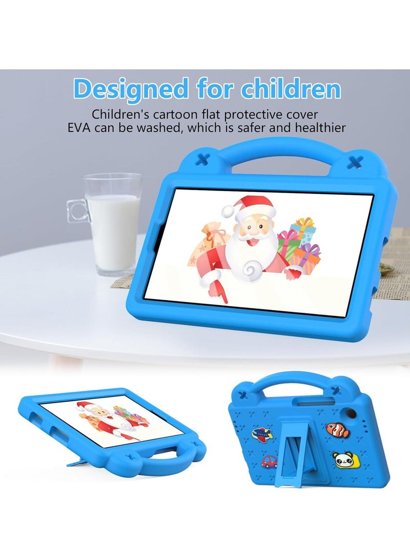 Compatible with Samsung Galaxy Tab A9 (2023), Shockproof Protective Case with Shoulder Strap Handle Holder, Lightweight EVA Kid-friendly, Drop Resistant (Blue) - Image 3