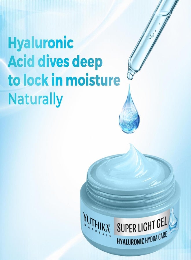 Yuthika Naturals Super Light Gel Face Moisturiser with Hyaluronic Acid, Oil-Free, Deep Hydration, 50ml, Pack of 4 - Image 4