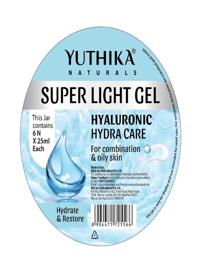 Yuthika Naturals Super Light Gel Face Moisturiser with Hyaluronic Acid, Oil-Free, Deep Hydration, 50ml, Pack of 4 - Image 2