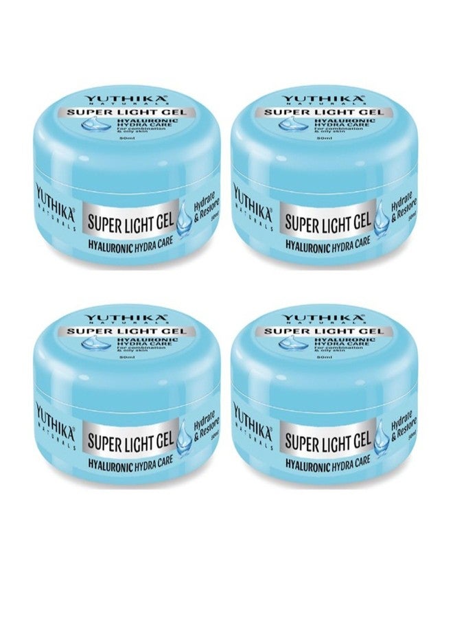 Yuthika Naturals Super Light Gel Face Moisturiser with Hyaluronic Acid, Oil-Free, Deep Hydration, 50ml, Pack of 4 - Image 1
