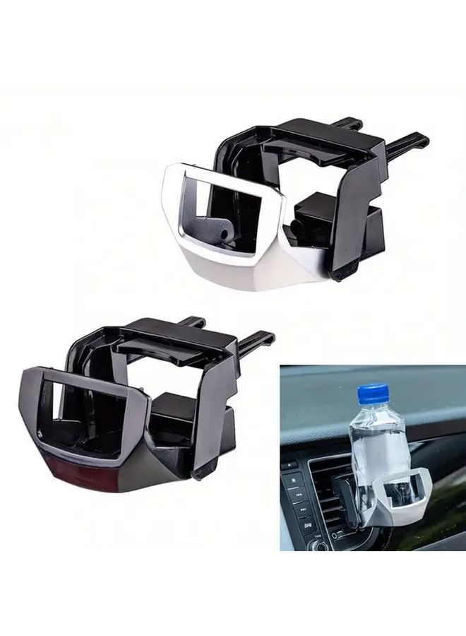 Silvery Adjustable Car Cup Holder For Air Vent With Suction Cup And Clamp Bracket - Image 5
