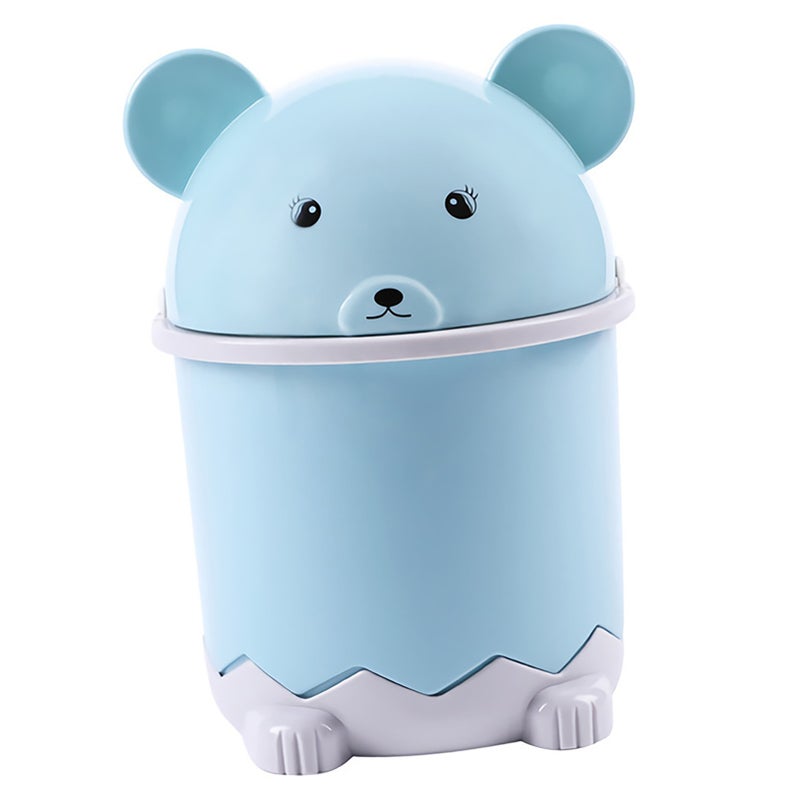 Cartoon Desktop Trash Can Flip Top PP Multifunctional Cute Desktop Garbage Can for Living Room - Image 2