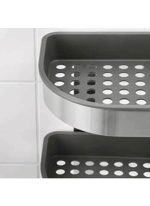 أيكيا Brogrund Shower Basket, Stainless Steel, 19X58 cm