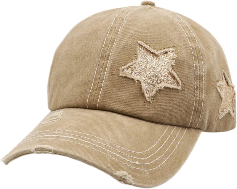 ProMindFun Womens Pony Hat High Ponytail Baseball Cap Girls Messy Bun Caps Camouflage Trucker Bad Hair Day Adjustable Dad Hat - Image 1