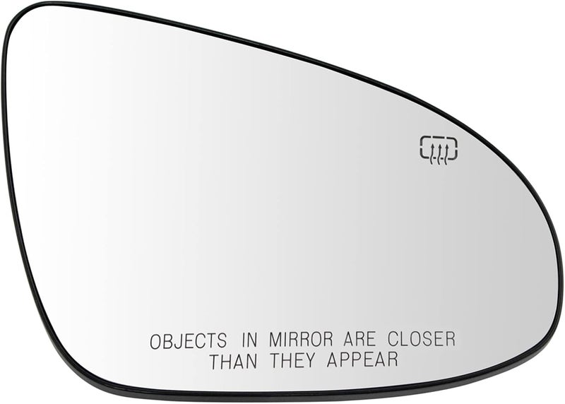 TRQ Passenger Side Heated Mirror Glass Compatible with 2014-2019 Toyota Corolla TO1325117 - Image 1