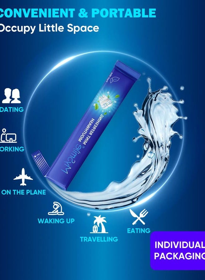 MySmile Mouthwash Alcohol Free, Mouth Wash for Adults, Travel Mouthwash Helps Kill 99% of Bad Breath Germs, Prevents Cavities, Fluoride Free, Fresh Mint, 30 Uses (0.41 Fl Oz (Pack of 30)) - Image 3