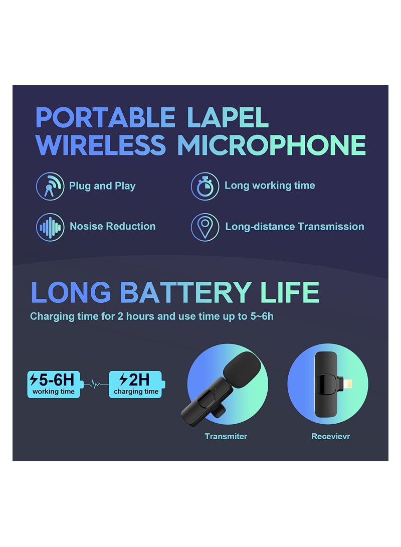 2 in 1 iphone or type-c Wireless Lavalier Microphone For IPhone, Plug Play, Portable Audio Video Recording Mic for Youtube, Live Stream, Vlog, Interview, Laptops PC - Image 2