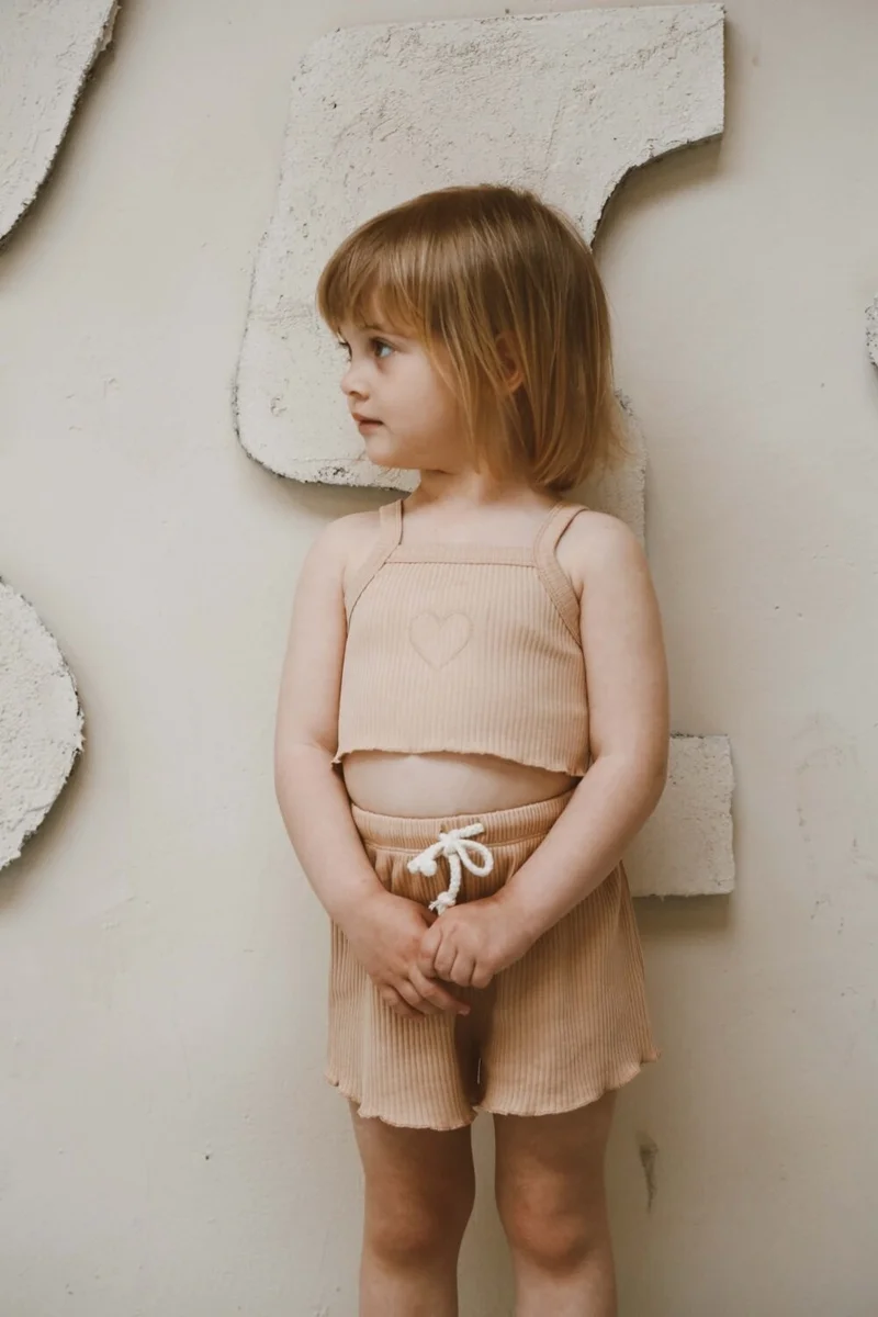 اوهلالا كوالا Heart Crop Top and Shorts Set