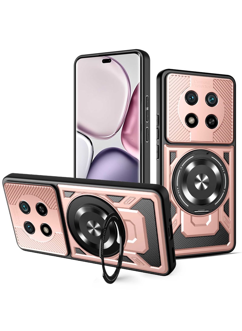 Case Cover Shock Resistant Protect Camera TPU + PC Compatible with Honor X9C  (Rose Gold)