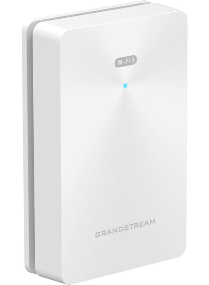 Grandstream GWN7661E AX3000 Wi-Fi 6 In-Wall Access Point, Dual Band 2.4GHz/5GHz, 3Gbps, 4 Gigabit Ports, PoE/PoE+, MU-MIMO OFDMA, WPA3, White - Image 1