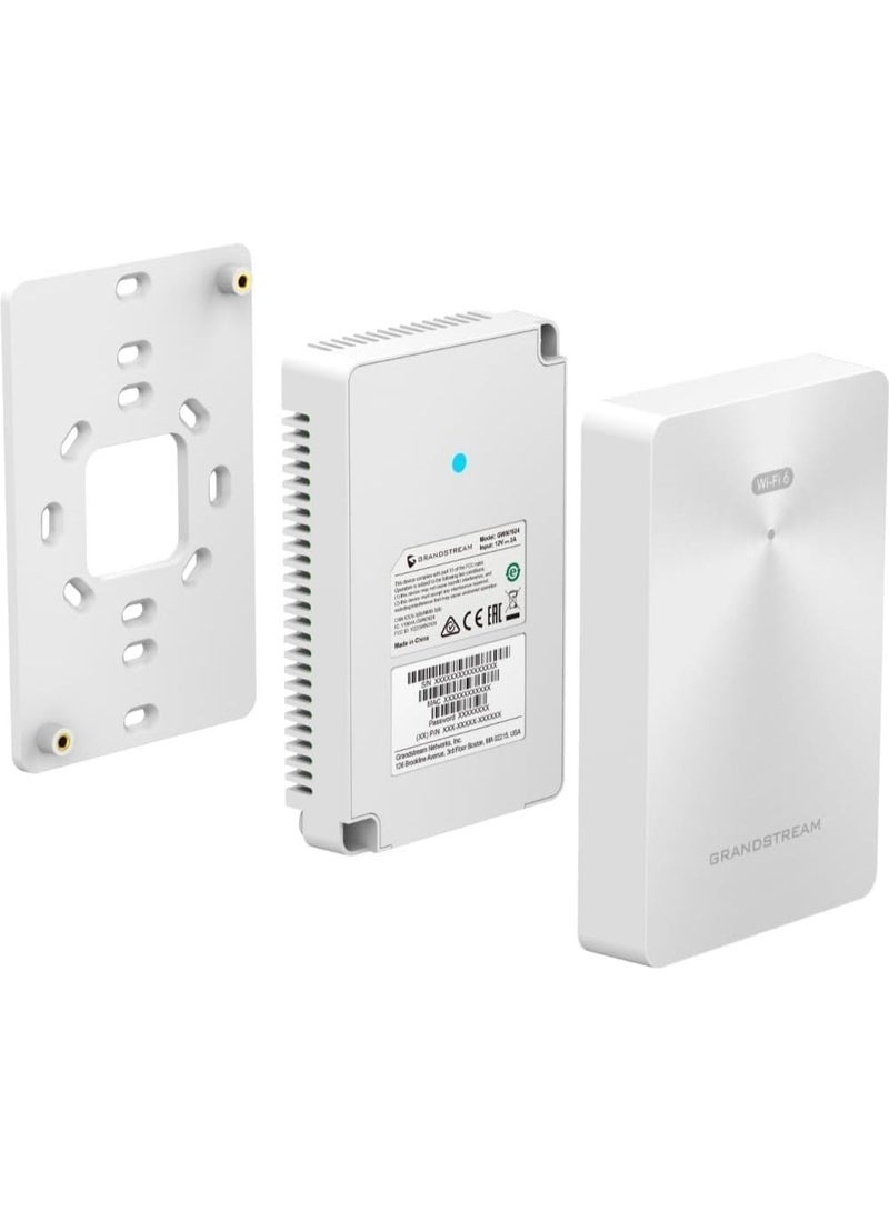 Grandstream GWN7661E AX3000 Wi-Fi 6 In-Wall Access Point, Dual Band 2.4GHz/5GHz, 3Gbps, 4 Gigabit Ports, PoE/PoE+, MU-MIMO OFDMA, WPA3, White - Image 3