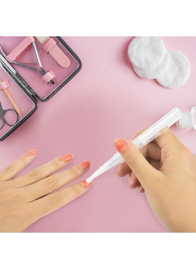 ICYANG ICYANG 10 Pieces Nail Cuticle Oil Pens Brush Dispenser Empty Lip Gloss Tubes Teeth Whitening Pen Cuticle Whitening Pens Brush Dispenser Mini Lipgloss  - Image 2