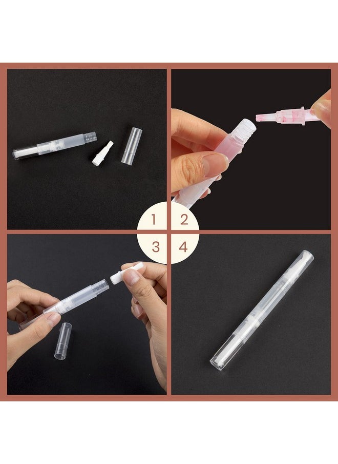 ICYANG ICYANG 10 Pieces Nail Cuticle Oil Pens Brush Dispenser Empty Lip Gloss Tubes Teeth Whitening Pen Cuticle Whitening Pens Brush Dispenser Mini Lipgloss  - Image 5