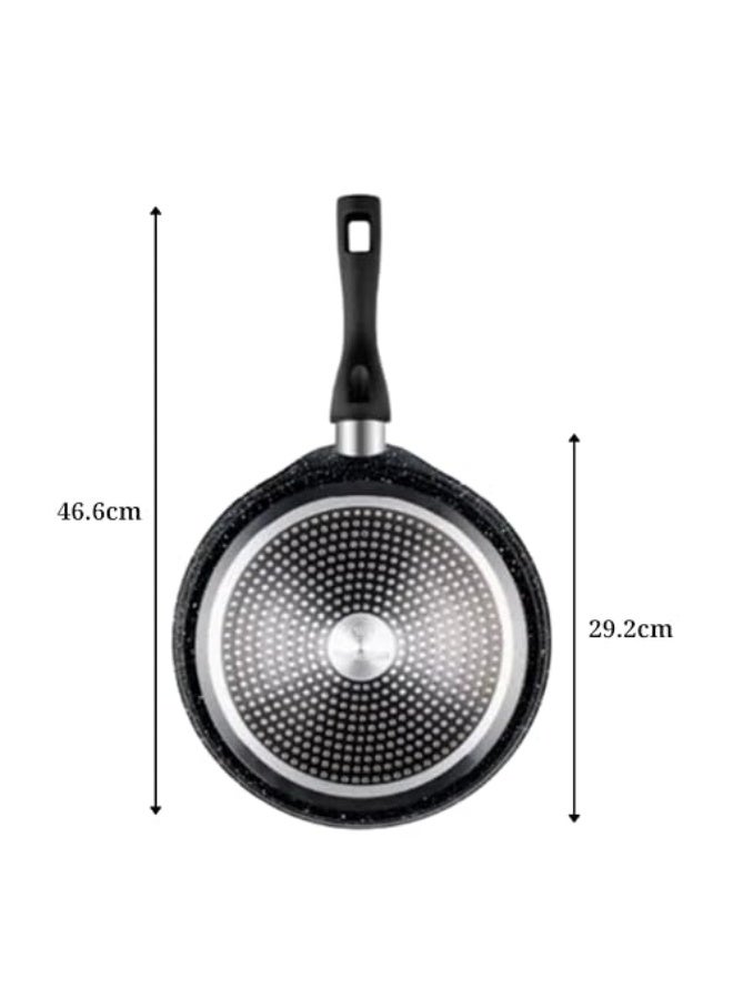Westinghouse USA Crepe Pan - 28 CM - Cast Aluminium Cookware, 3 Layers Black Marble, Non-Stick & Lightweight, Perfect for Healthy Cooking - Image 3
