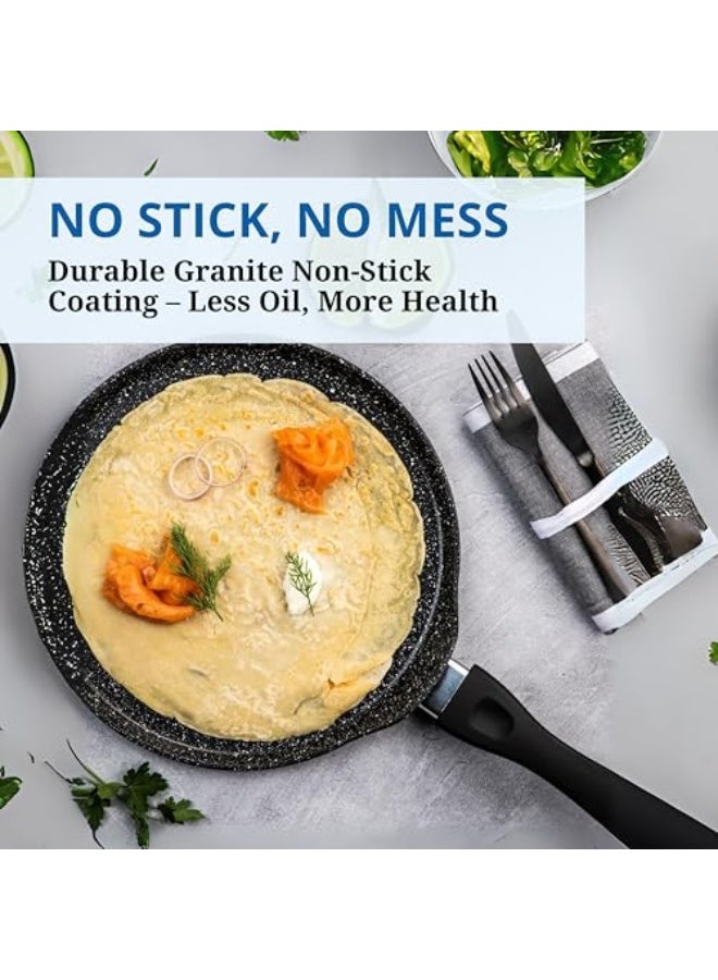 Westinghouse USA Crepe Pan - 28 CM - Cast Aluminium Cookware, 3 Layers Black Marble, Non-Stick & Lightweight, Perfect for Healthy Cooking - Image 4