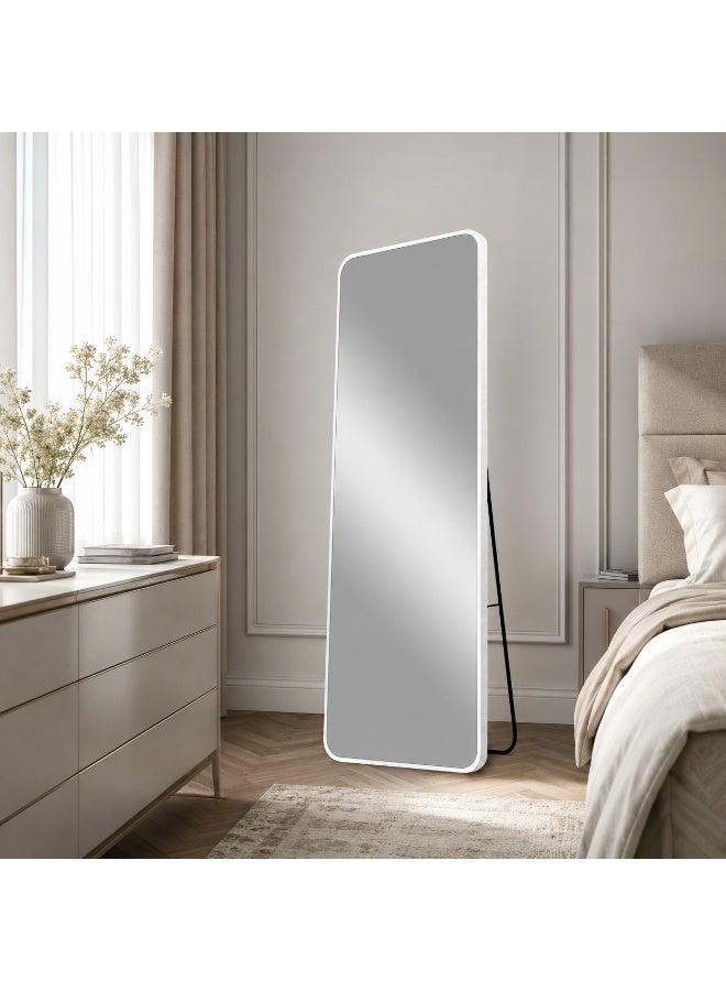 alsaada home Rectangular Wall Mounted Decor Mirror with Metal Frame, 170x50 cm - SILVER - Image 2