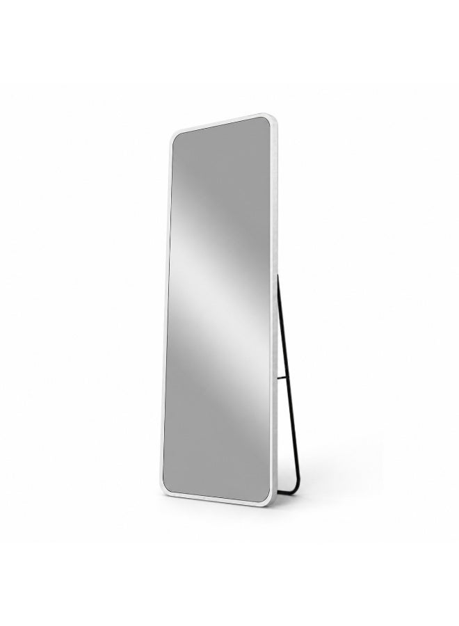 alsaada home Rectangular Wall Mounted Decor Mirror with Metal Frame, 170x50 cm - SILVER - Image 1
