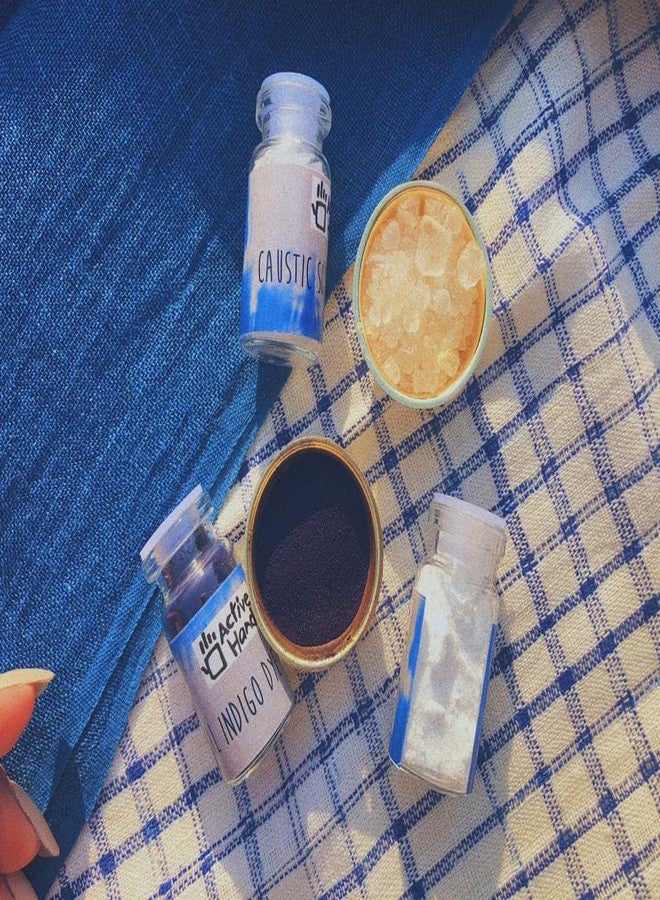 Active Hands Natural Indigo Dye Clamp Shibori Hobby Craft DIY Kit/Indigo Shibori Dyeing/Indigo Clamp Dyeing/DIY Herbal Tie & Dye Kit - Image 4