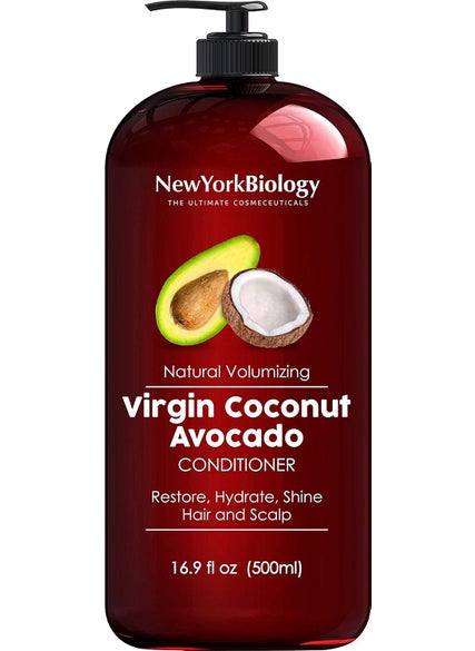 NEW YORK BIOLOGY THE ULTIMATE COSMECEUTICALS New York Biology Virgin Coconut and Avocado Oil Conditioner  Helps Restore Shine Hair Gloss and Hydration to Dry Hair and Itchy Scalp  Safe for All Hair Types  169 fl Oz 
