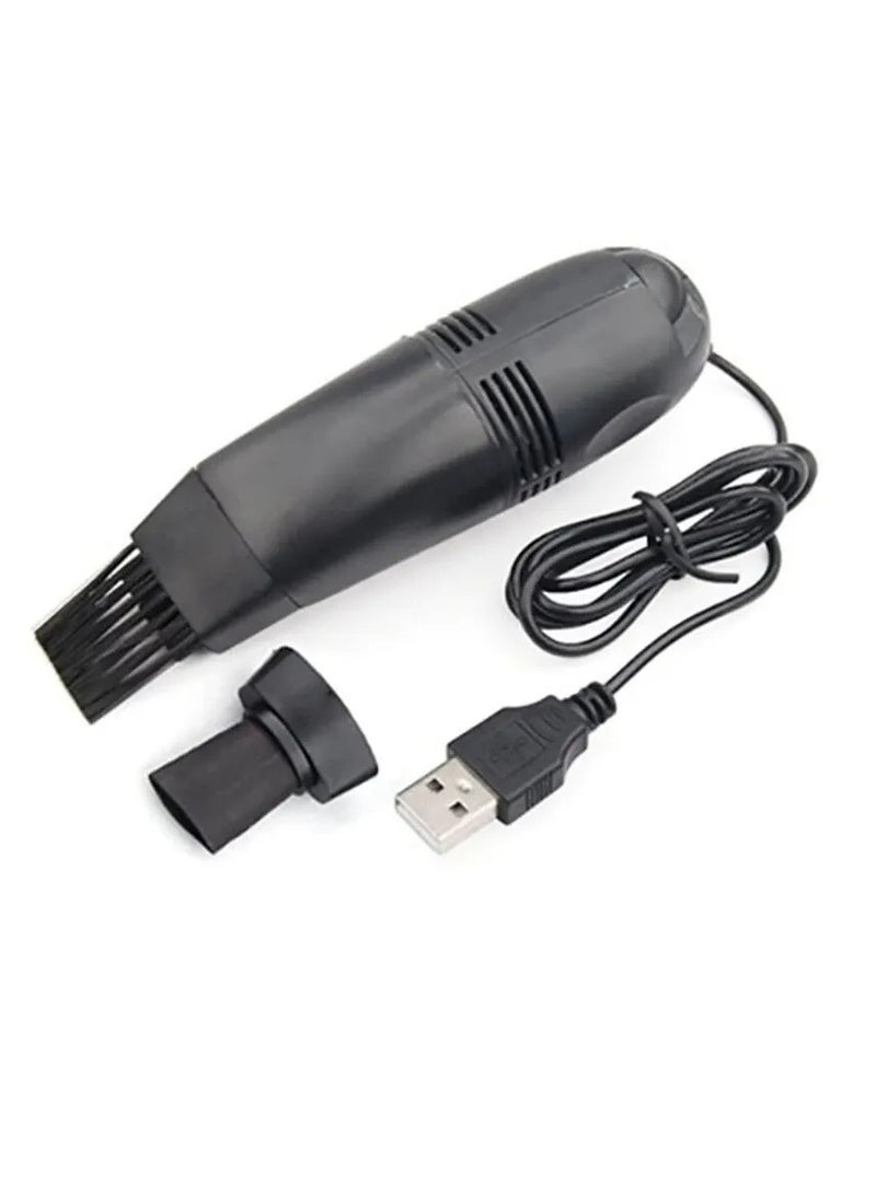 AROAQ Keyboard Cleaning Brush, Mini Computer Vacuum Usb Keyboard Cleaner, Lightweight Portable Computer Dust Blower Duster, Vacuum Computer Cleaning Tool For Laptops Computers, (Black) - Image 1