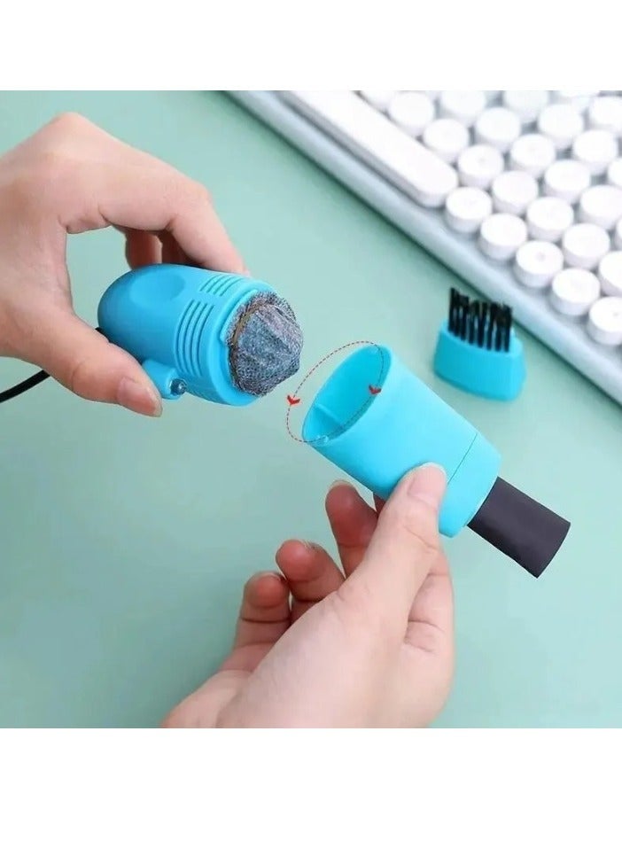 AROAQ Keyboard Cleaning Brush, Mini Computer Vacuum Usb Keyboard Cleaner, Lightweight Portable Computer Dust Blower Duster, Vacuum Computer Cleaning Tool For Laptops Computers, (Black) - Image 3