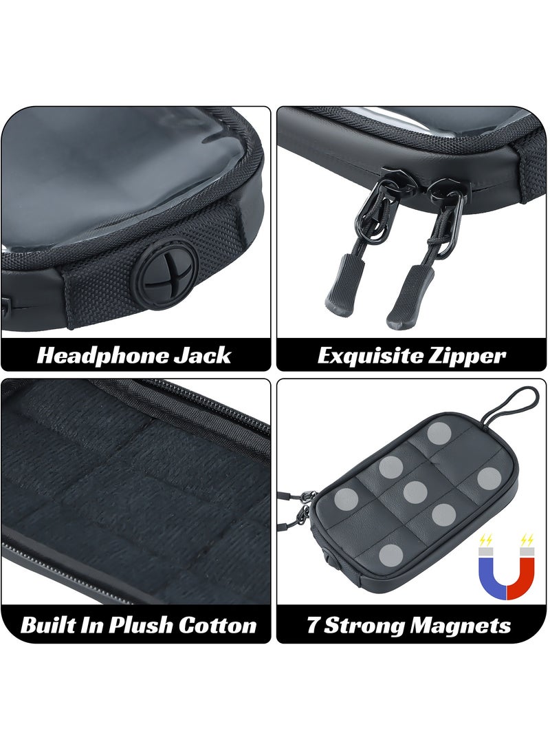 حقيبة خزان دراجة نارية، حقيبة خزان دراجة نارية عالمية مع مغناطيس، حقائب هاتف دراجة نارية، حقيبة حامل هاتف مغناطيسية لخزان الدراجة النارية مع نافذة شفافة - Image 5