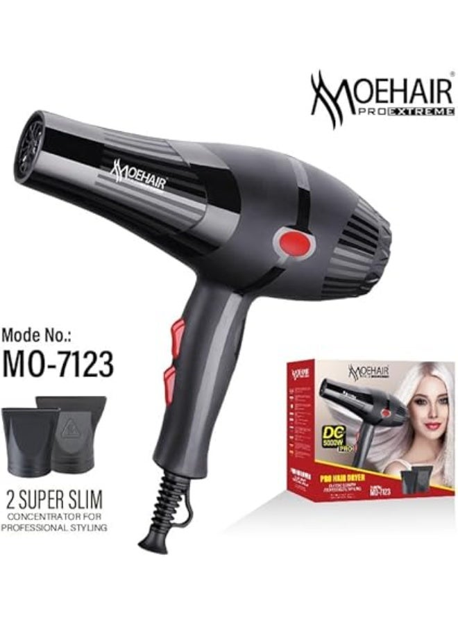 MoeHair Mohair Hair Dryer 5000W - Superior drying performance with multiple settings, ionic care and overheat protection MO-7123 - Image 3