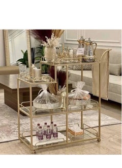 fan baytk Versatile serving trolley with elegant design: 80cm L x 30cm W x 90cm H - perfect for home events and parties  - Image 1