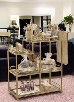fan baytk Versatile serving trolley with elegant design: 80cm L x 30cm W x 90cm H - perfect for home events and parties  - Image 2