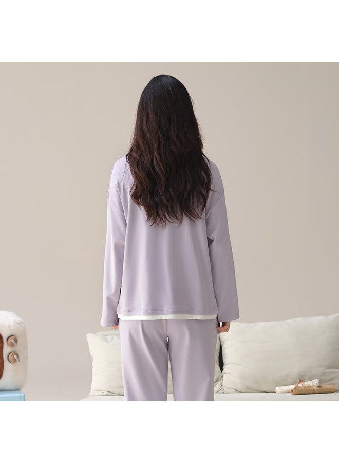Fenton Fenteng Couples Pajamas Women 100% Cotton Autumn Winter New Long Sleeve Casual Relaxed Men's Homewear Set - Image 1