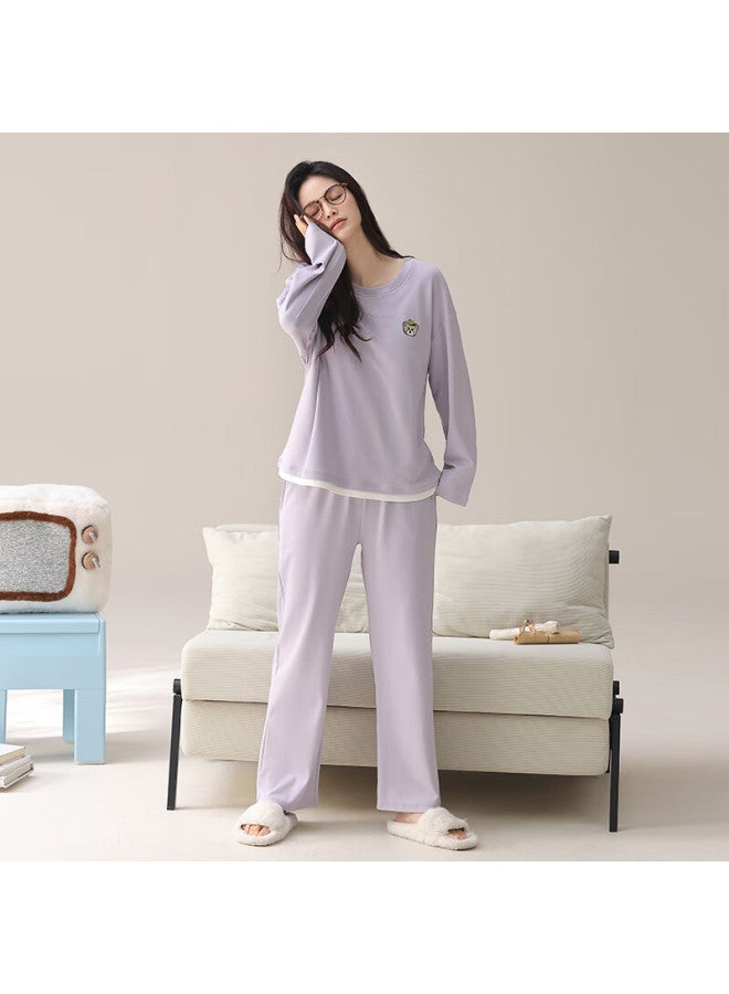 Fenton Fenteng Couples Pajamas Women 100% Cotton Autumn Winter New Long Sleeve Casual Relaxed Men's Homewear Set - Image 2