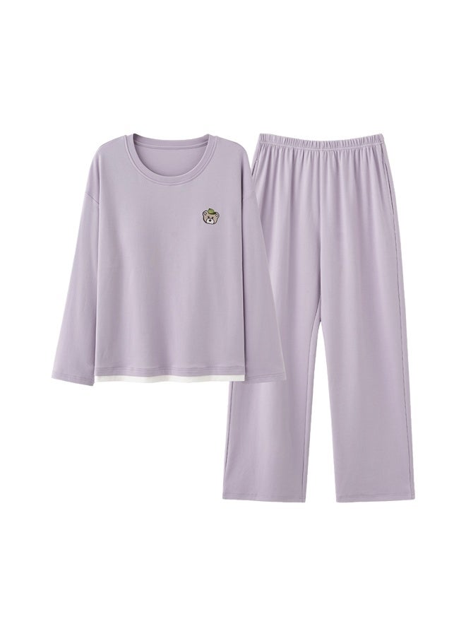 Fenton Fenteng Couples Pajamas Women 100% Cotton Autumn Winter New Long Sleeve Casual Relaxed Men's Homewear Set - Image 4