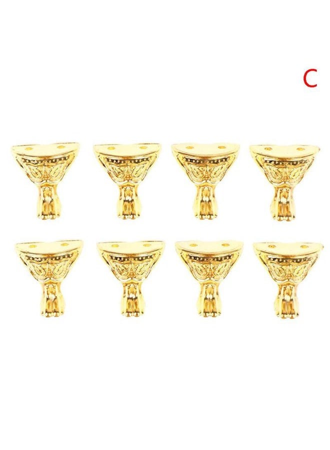 Olldag 24 Pcs Antique Brass Box Legs Feet For Wood Case Jewelry Chest Storage Corner, Protector Zinc Alloy Embossing Wooden Decor Cases, Cabinets (Gold) - Image 3