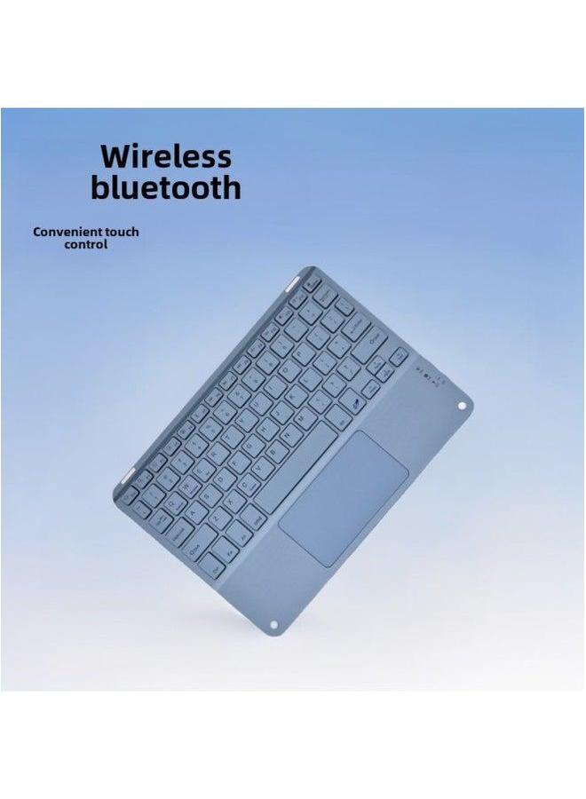 Square Key Touch Bluetooth Keyboard For Ipad Huawei Tablet Multi-gesture Wonderful Magnetic Color Wireless Keyboard-Color:Dark Sea Blue-Product Type:Touch Keyboard-type-c Interface - Image 2
