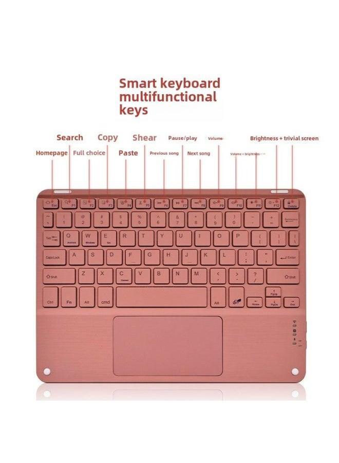 Square Key Touch Bluetooth Keyboard For Ipad Huawei Tablet Multi-gesture Wonderful Magnetic Color Wireless Keyboard-Color:Dark Sea Blue-Product Type:Touch Keyboard-type-c Interface - Image 5