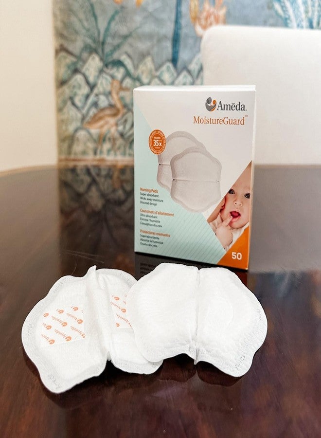 Ameda MoistureGuard Disposable Nursing Pads | Breast Milk Pads | Nursing Breast Pads | Breast Feeding Supplies | Stay Dry Nursing Pads | Nursing Pads Disposable | Nursing Pads Breastfeeding | 50 Count - Image 5