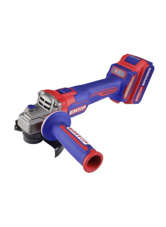 EMTOP Professional Cordless Angle Grinder and Cutter - Brushless Motor, 4.0Ah Batteries, and Charger - 20V - Image 1