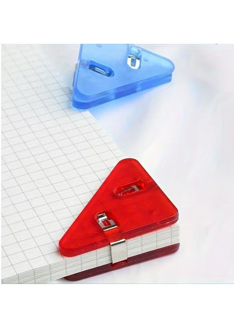 6pcs Random Color Colorful Plastic Folders, Office Triangle Binder, Test Book, Anti-Curl Multi-Functional Right Angle Binder - Image 5