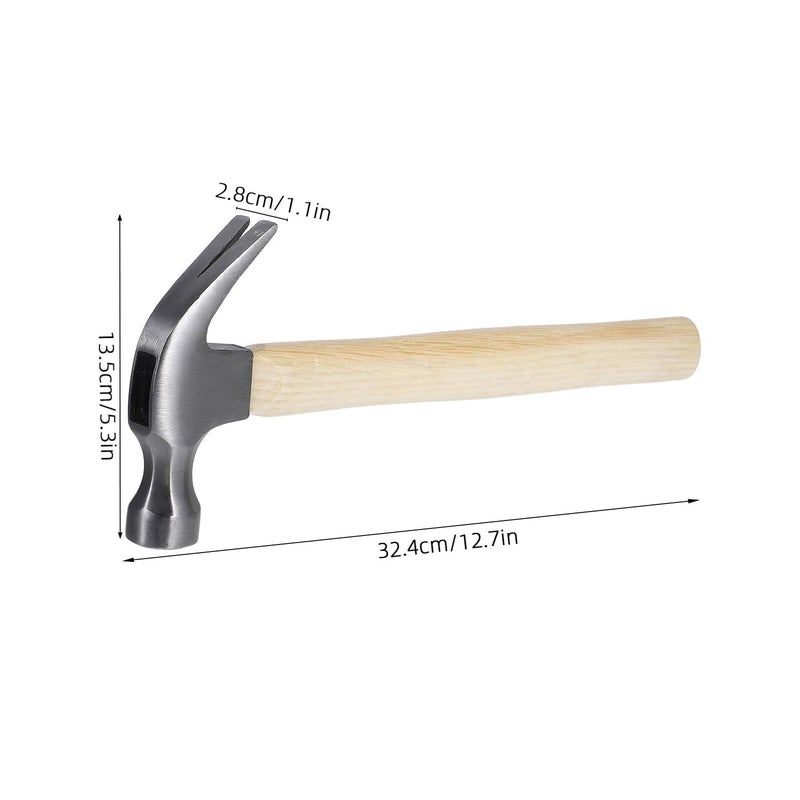 500g Claw Hammer Hardwood Handle Multipurpose Tool Home Repair DIY - Image 3