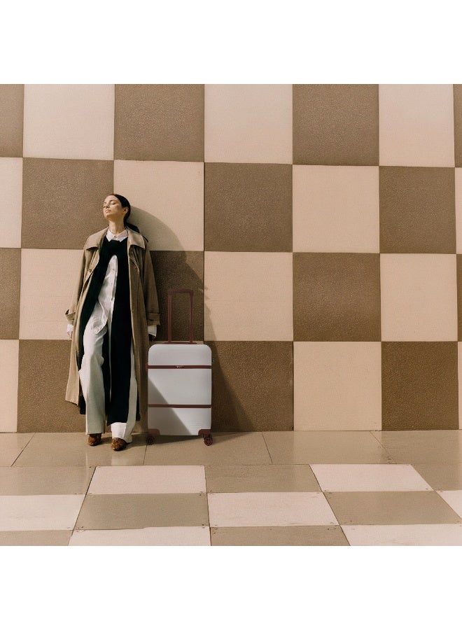 ايجل اكسبريس Eagle Express Terranova – حقيبة سفر فاخرة صلبة من ABS بمقاس 20″ – أبيض أنيق - Image 1