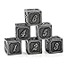 DNDND Ancient Silver D6 Dice Set 6 Pieces Six Sides Solid Metallic Dice with Free Black Velvet Bag for DND RPG Pathfinder Shadowrun or GURPs - Image 2