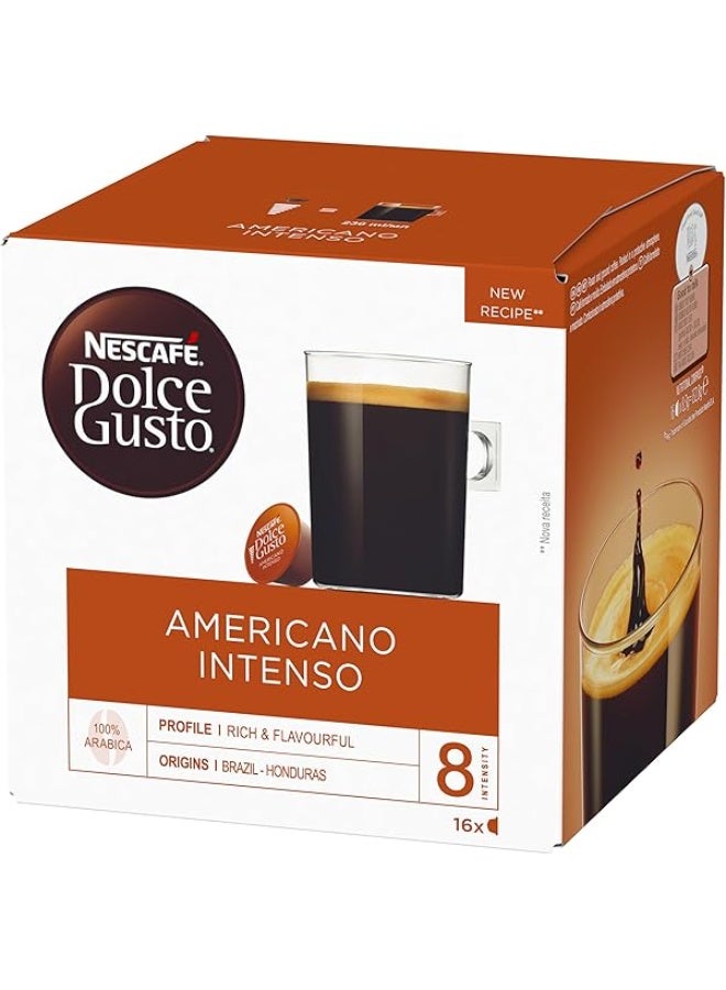 Nescafe Dolce Gusto Americano Intenso 16 Coffee Capsules 132.8grams Single - Image 1