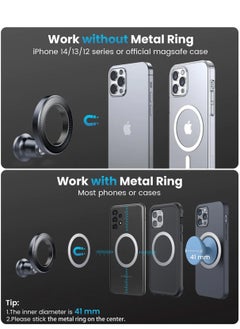 Brave Magnetic Car Mount [N52H Strong Magnets] - Universal Car Dashboard Phone Holder, Secure Magnetic Mount for iPhone 16 Pro Max / 16 Pro / 16 Plus / 15 / 14 / 13 Mini and Samsung Galaxy S25 / S24 / S23 / S22 - Adjustable, Hands-Free, Easy to Install, Stable Hold for All Car Types  - Image 3