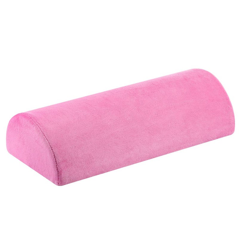 YANGHX Memory Foam Bolster Pillow for Neck Back Lumbar Spine Knee Pain Relief Pillow Support HalfMoon PINK
