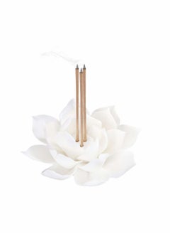 Y&D Lotus Incense Burner Ceramic Stick Holder Flower Sticks for Yoga Studio Home Decor  - Image 1