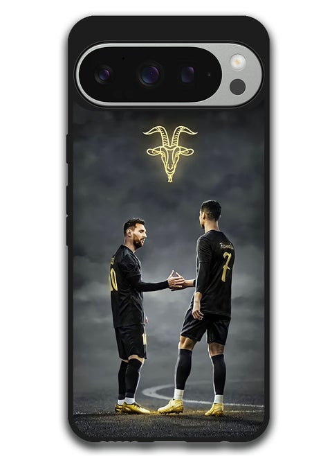 Protective Case Anti Scratch Shock Proof Bumper Cover For Google Pixel 9 Pro XL Messi Ronaldo Goat