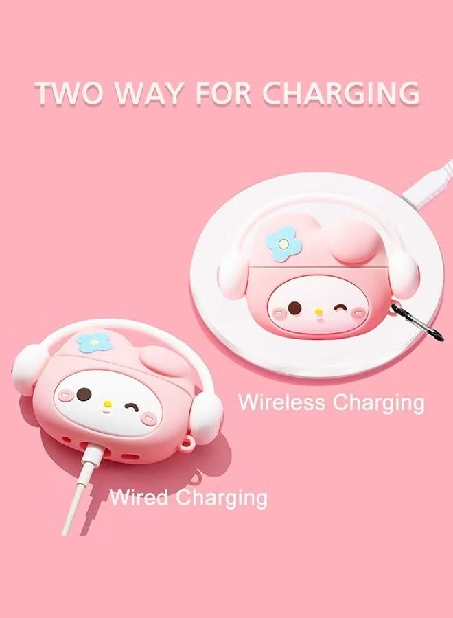 Airpods pro/pro2 Case, Cute Case, with Keychain for Men Women Soft Silicone Protective Cover Case for Airpods pro/pro2 Case, Cute Case - Image 3