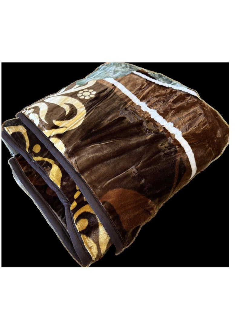 MAARYA GOLD 2 PLY SUPER SOFT EMBOSSED BLANKET - Image 3